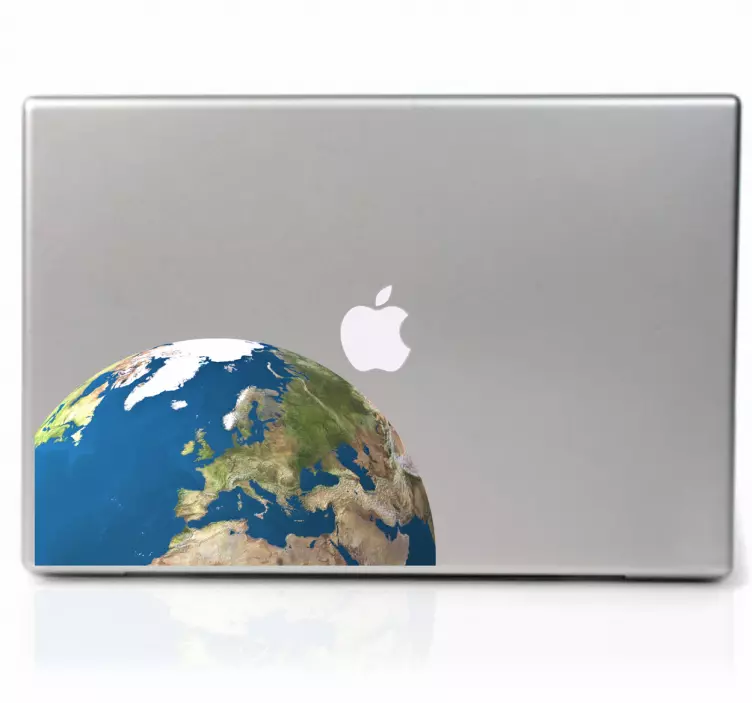 Laptop Sticker halbe Weltkugel - TenStickers