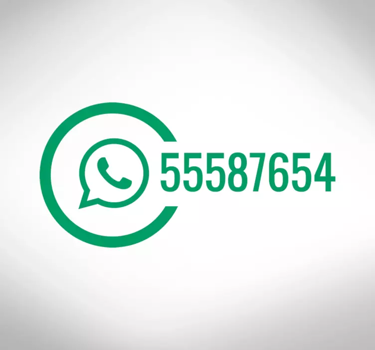 Schaufensteraufkleber mit Personalisierter WhatsApp Nummer - TenStickers
