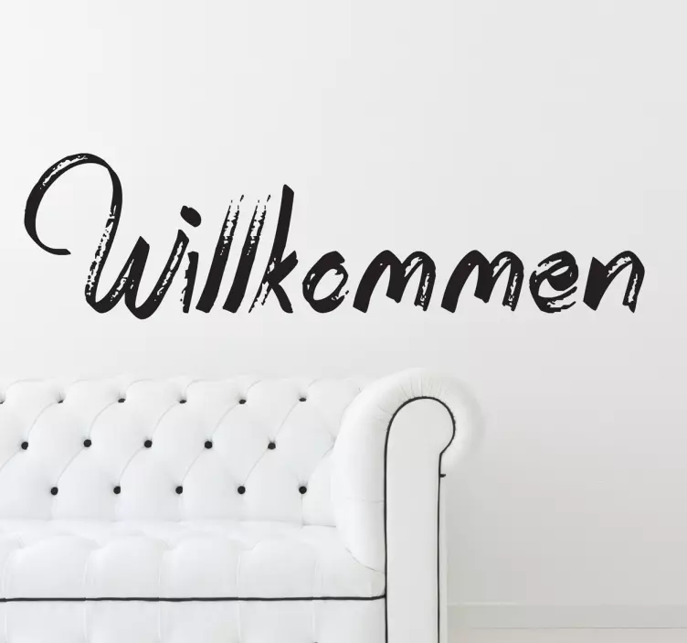 Willkommen Wandtattoo Wohnzimmer - TenStickers