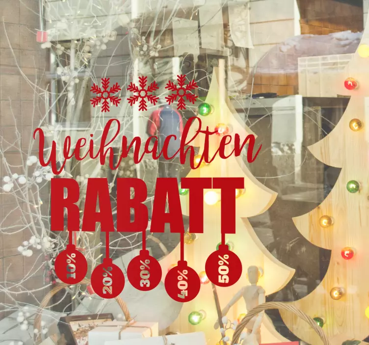 Winter Angebot Schaufensteraufkleber Weihnachten - TenStickers