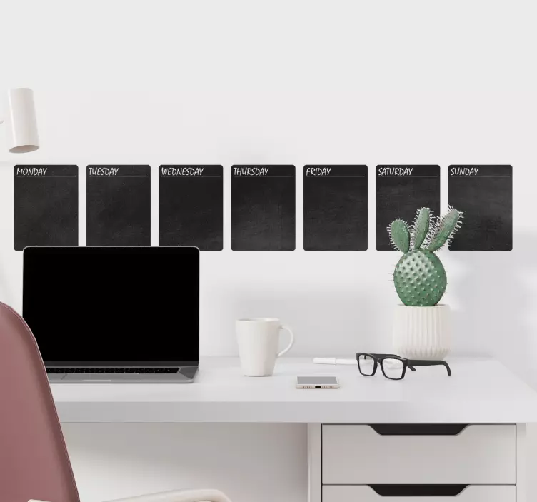 Wochenplanung Tafelfolie - TenStickers