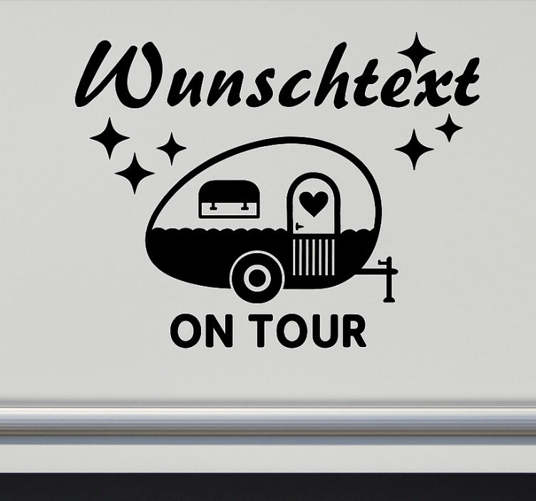 Wohnmobil Aufkleber custom auf tour - TenStickers