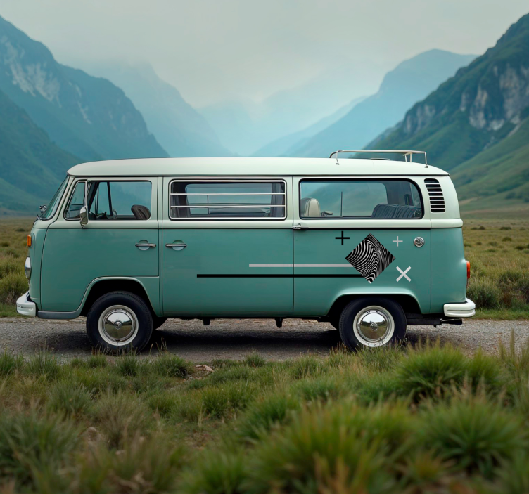 Wohnmobil Aufkleber graue streifen - TenStickers