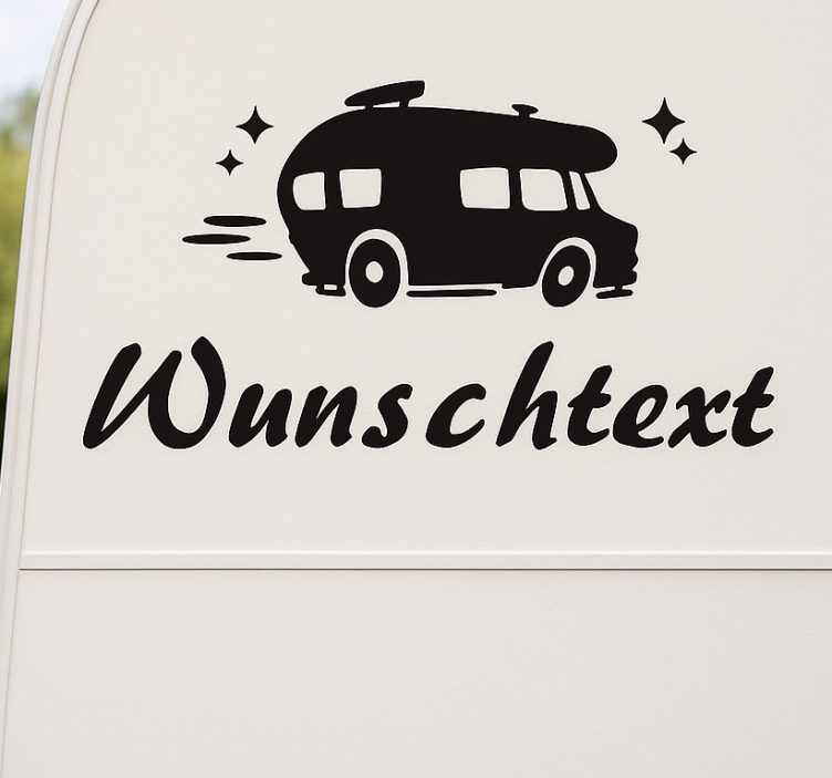 Wohnmobil Aufkleber schneller wohnwagen custom text - TenStickers