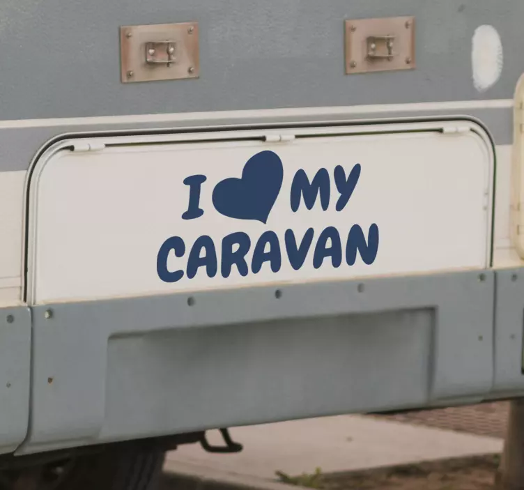 Sticker Wohnwagen I Love My Caravan Text - TenStickers
