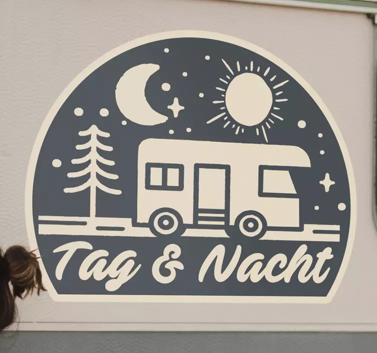 Wohnmobil Aufkleber Tag und Nacht - TenStickers