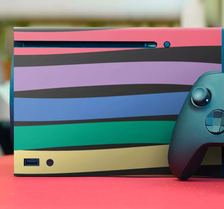 Xbox Skin gestreifter bunter bezug - TenStickers