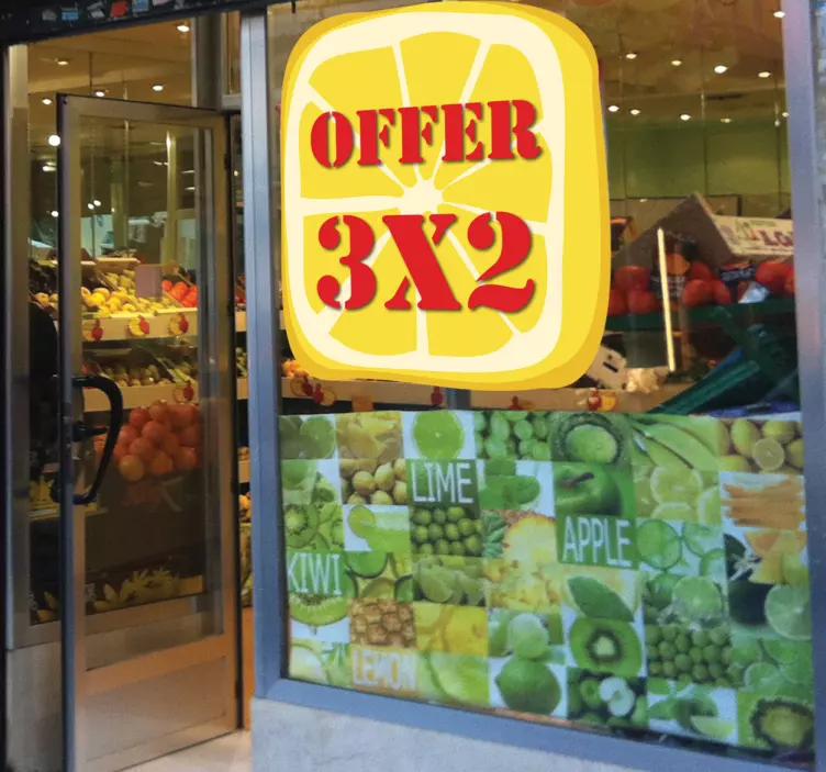 Zitrone Angebot Aufkleber - TenStickers