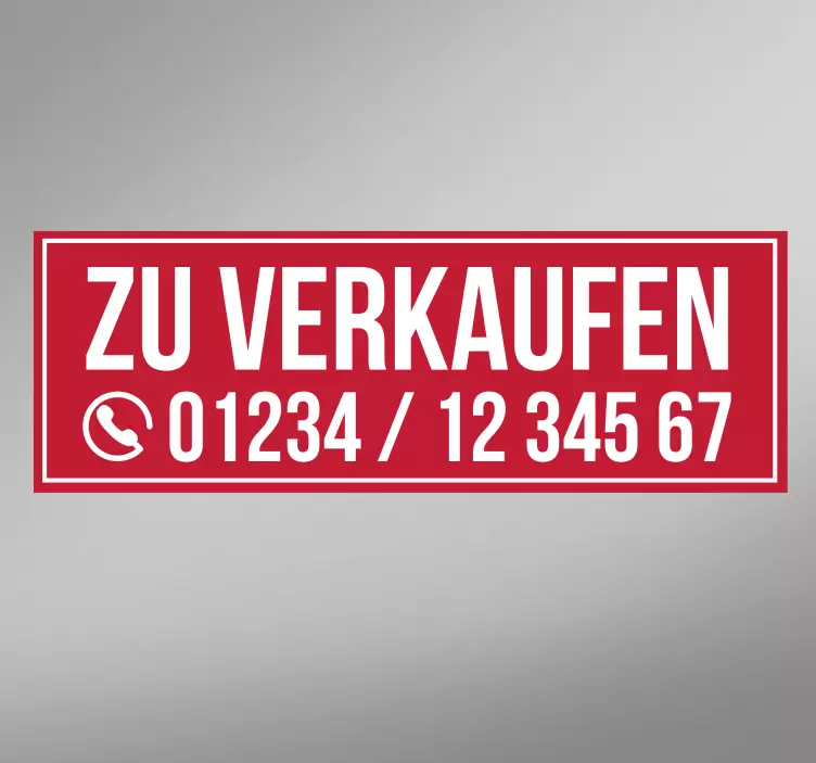 Fensteraufkleber Zu Verkaufen - TenStickers