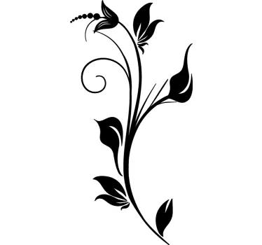 Aufkleber schlichte Blumenranke - TenStickers