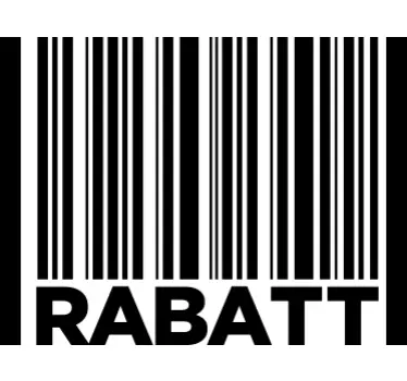 Schaufensteraufkleber Barcode Rabatt - TenStickers