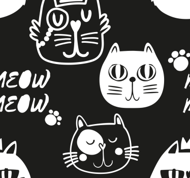Fensteraufkleber kopf der katzen - TenStickers