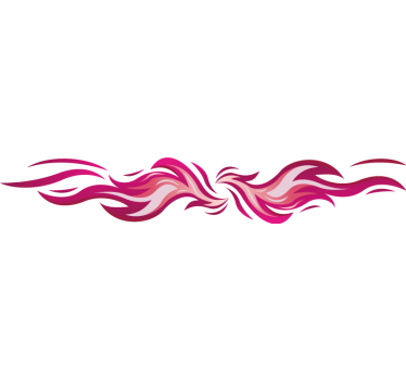Autoaufkleber stammes-rosa flammen gesetzt - TenStickers