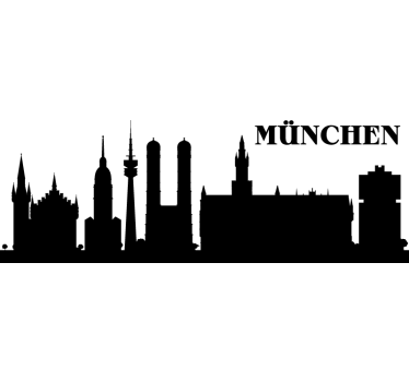 Autoaufkleber münchen skyline - TenStickers