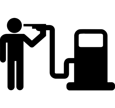 Autoaufkleber Benzinkopf Symbol - TenStickers