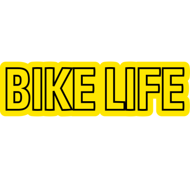 Fahrrad Aufkleber Fahrradleben mit gelbem Hintergrund - TenStickers