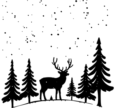 Weihnachtssticker winterszene - TenStickers
