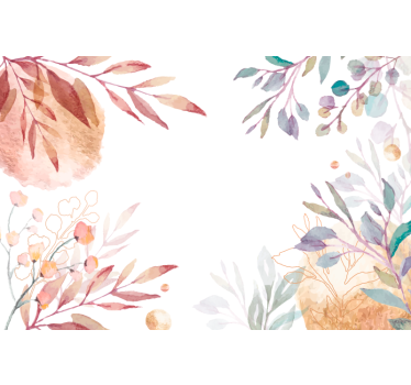 Möbelfolie aquarellblätter - TenStickers