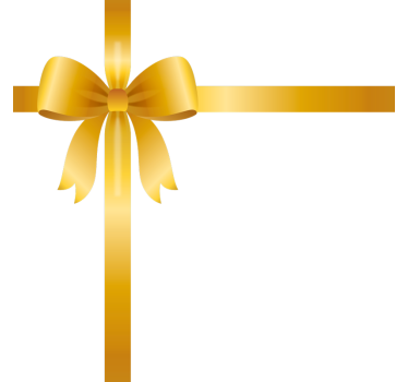 Schaufenster Folie goldene geschenkschleife - TenStickers
