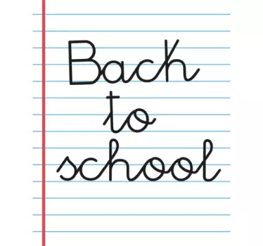 Aufkleber back to school Buch - TenStickers