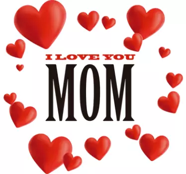 Wandtattoo I love you Mom - TenStickers
