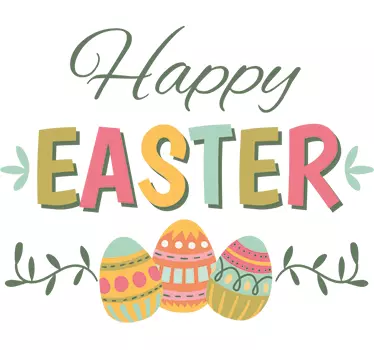 Wandtattoo happy easter - TenStickers