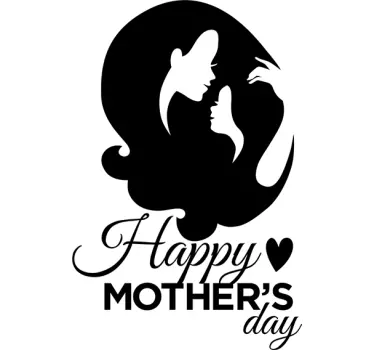 Wandtattoo Haarpracht Happy Mother's Day - TenStickers