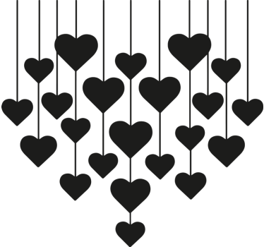 Sticker Valentinstag hängende herzen - TenStickers
