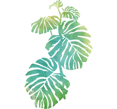 Wandtattoo Pflanze Palmenblätter aquarell - TenStickers
