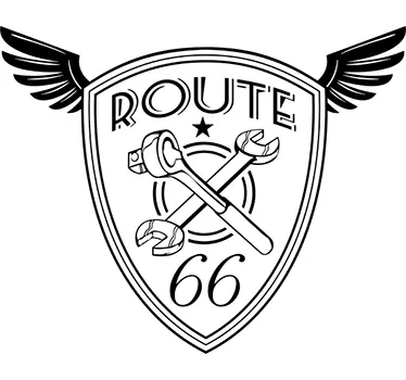 Wandtattoo Plakette Route 66 - TenStickers