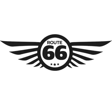 Wandtattoo Logo Route 66 - TenStickers