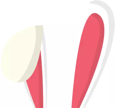 Laptopaufkleber Hasenohren - TenStickers