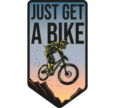 Fahrrad Aufkleber just get a bike - TenStickers