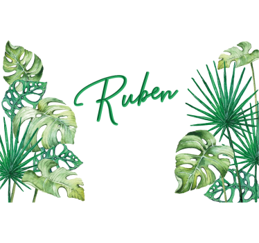 Wandtattoo tropische große blätter - TenStickers