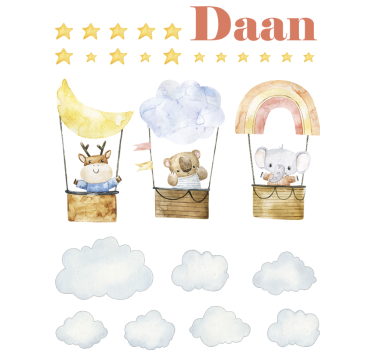 Wandtattoo hochfliegende tierfreunde - TenStickers