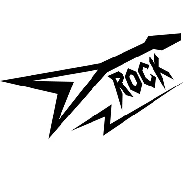 Wandtattoo Gitarre Rock - TenStickers