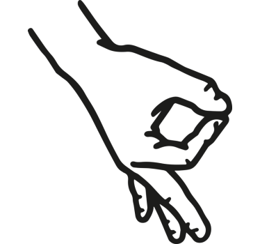 Autoaufkleber finger im kreis - TenStickers