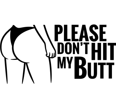 Autoaufkleber bitte schlag mir nicht auf den hintern - TenStickers