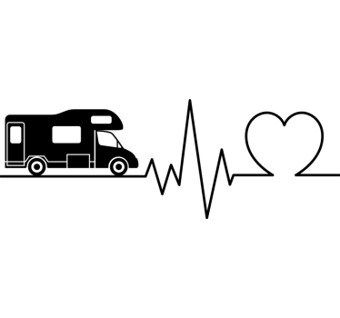 Wohnmobil Aufkleber herzschlag - TenStickers