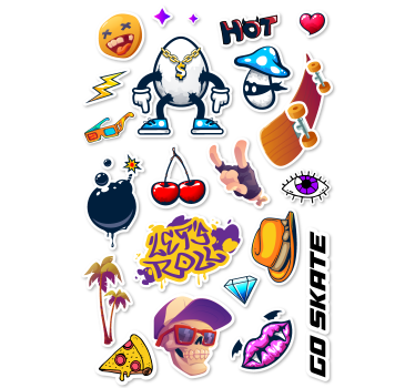 Laptop Aufkleber designs gesetzt - TenStickers