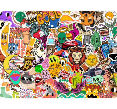 Laptop Aufkleber coole zufällige designs - TenStickers