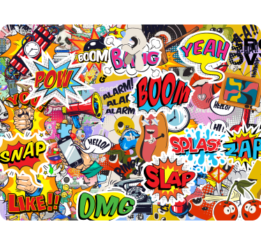 Laptop Aufkleber mehrfarbige bombendesigns - TenStickers