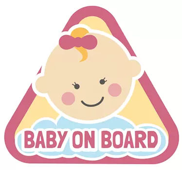 Mädchen mit Namen Baby on Board Aufkleber - TenStickers
