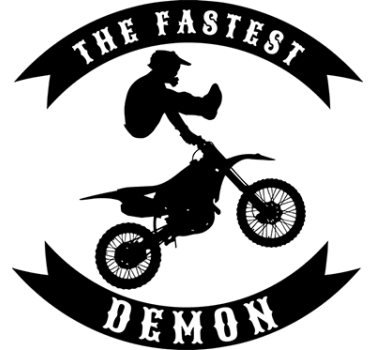Motorrad Aufkleber The Fastest Demon - TenStickers