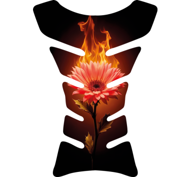 Motorrad Aufkleber flammende blume - TenStickers