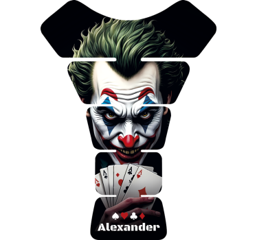 Motorrad Aufkleber bösewicht mit pokerkarten - TenStickers