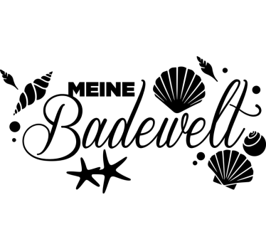 Wandtattoo Badezimmer meine badewelt - TenStickers