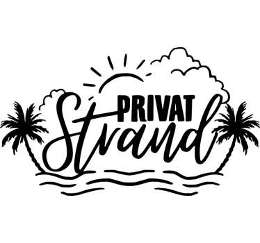 Wandtattoo Badezimmer privatstrand - TenStickers