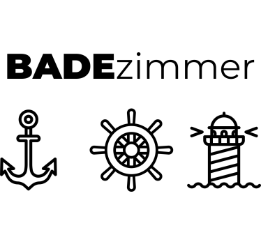 Wandtattoo Badezimmer strandsymbole - TenStickers