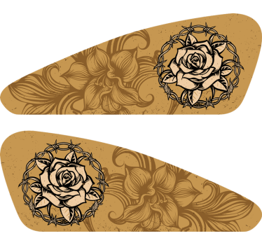 Motorrad Aufkleber blumen - TenStickers